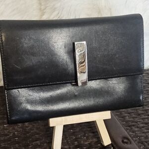 Salvatore Ferragamo Black Leather Wallet